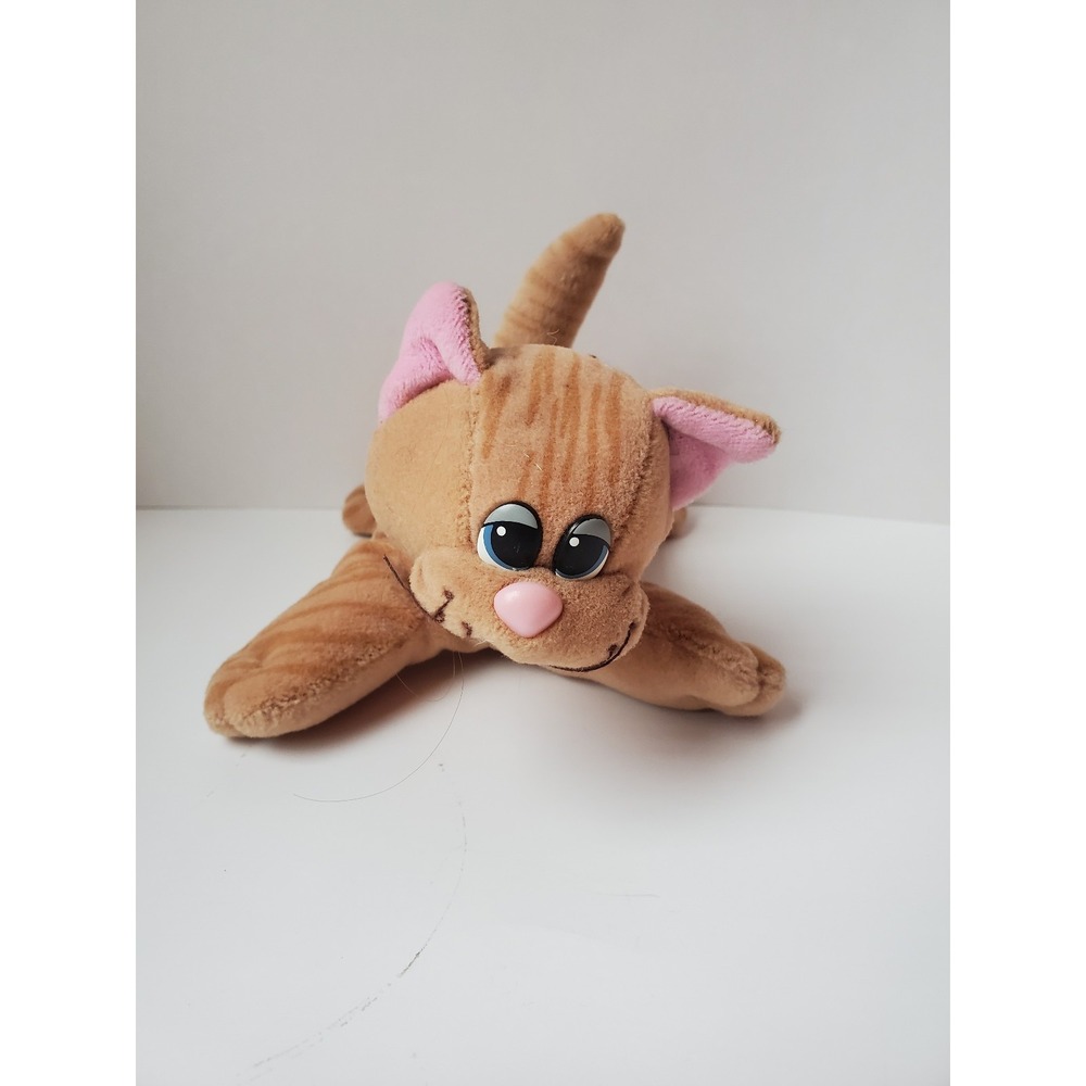Vintage Tonka Pound Puppies Purries Kitty Cat‎ 7" Striped Tabby Plush Toy Orange
